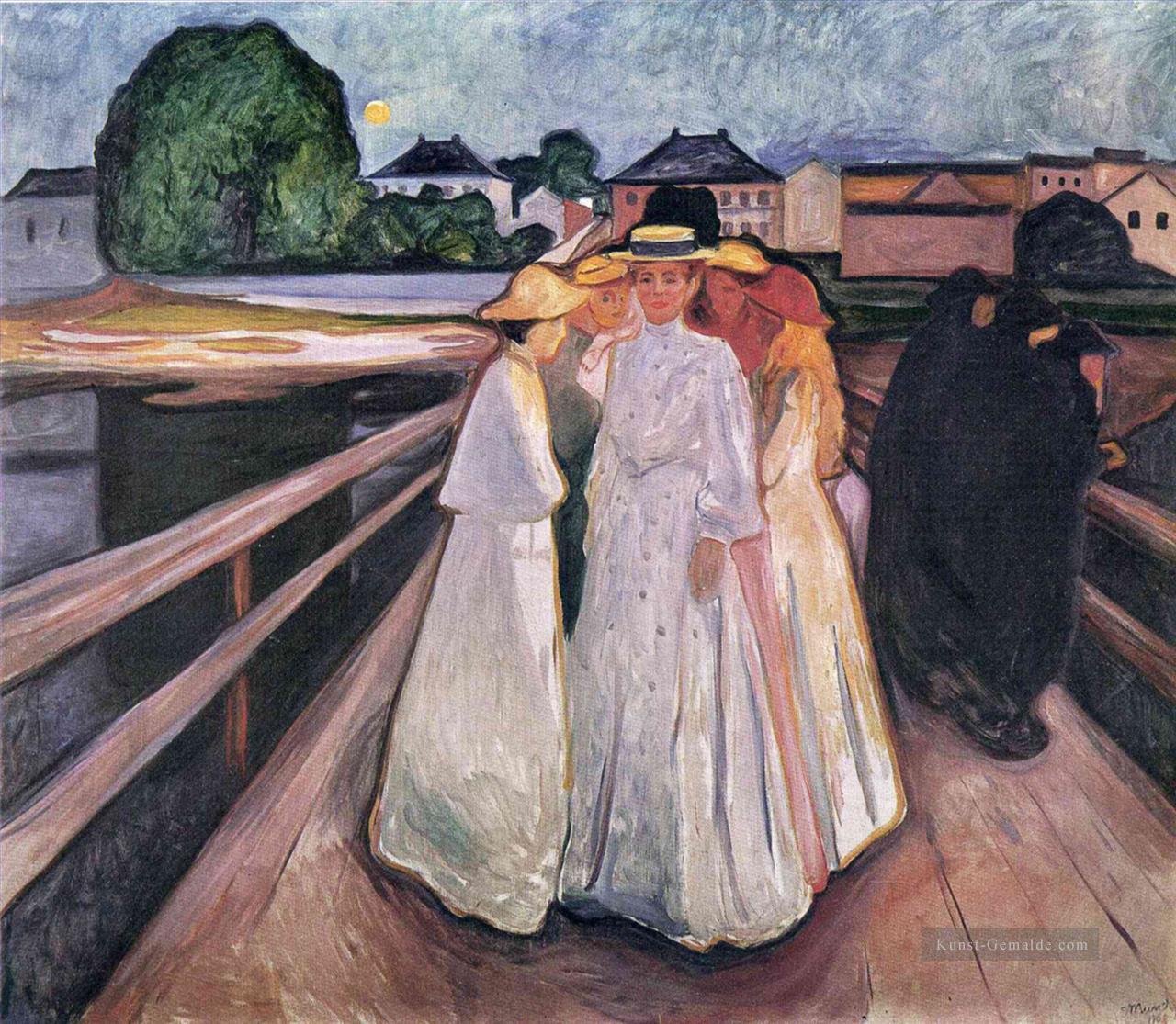 die Damen auf dem Brücke 1903 Edvard Munch Ölgemälde